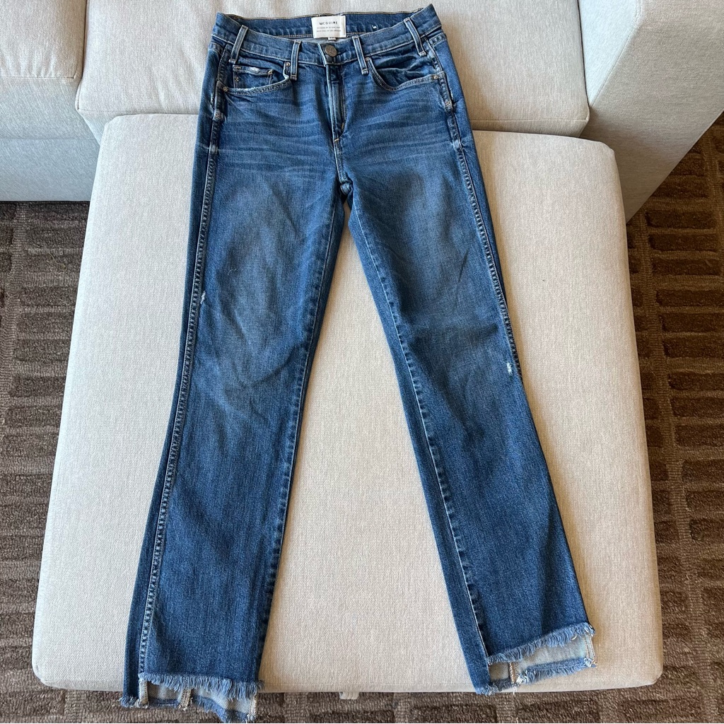 Mcguire Lido Frayed Crop Straight Leg Jeans